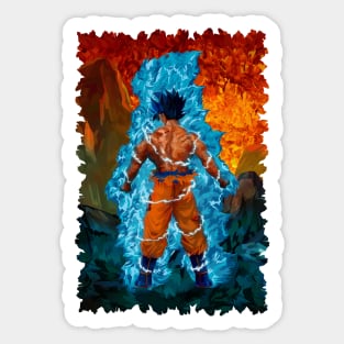 Blue Warrior abstract Sticker